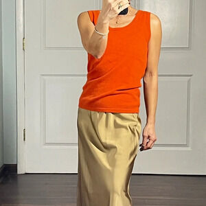 Sutton Studio 100% cashmere shell in burnt orange size XS